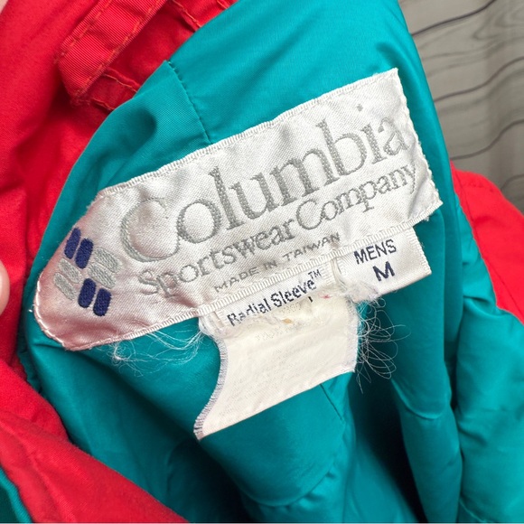 Vintage Columbia Jacket - Red, Teal, and Navy - Picture 2 of 8